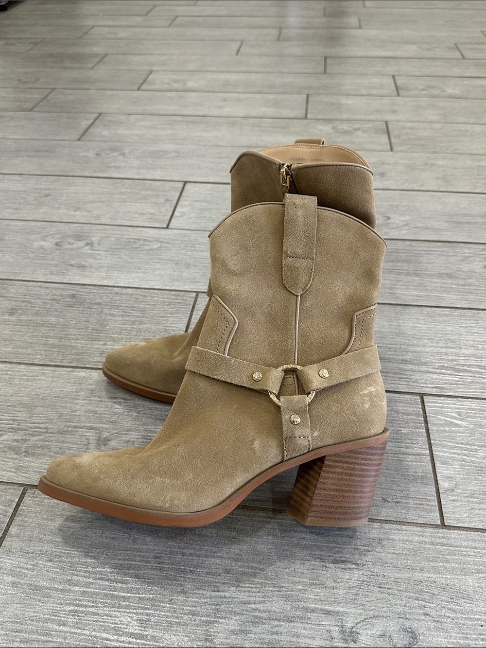 Dolce Vita Kenzen Western Harness Suede Boots New! - Picture 7 of 13